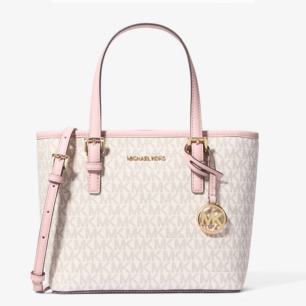 Michael Kors Pink and Cream Tote Bag